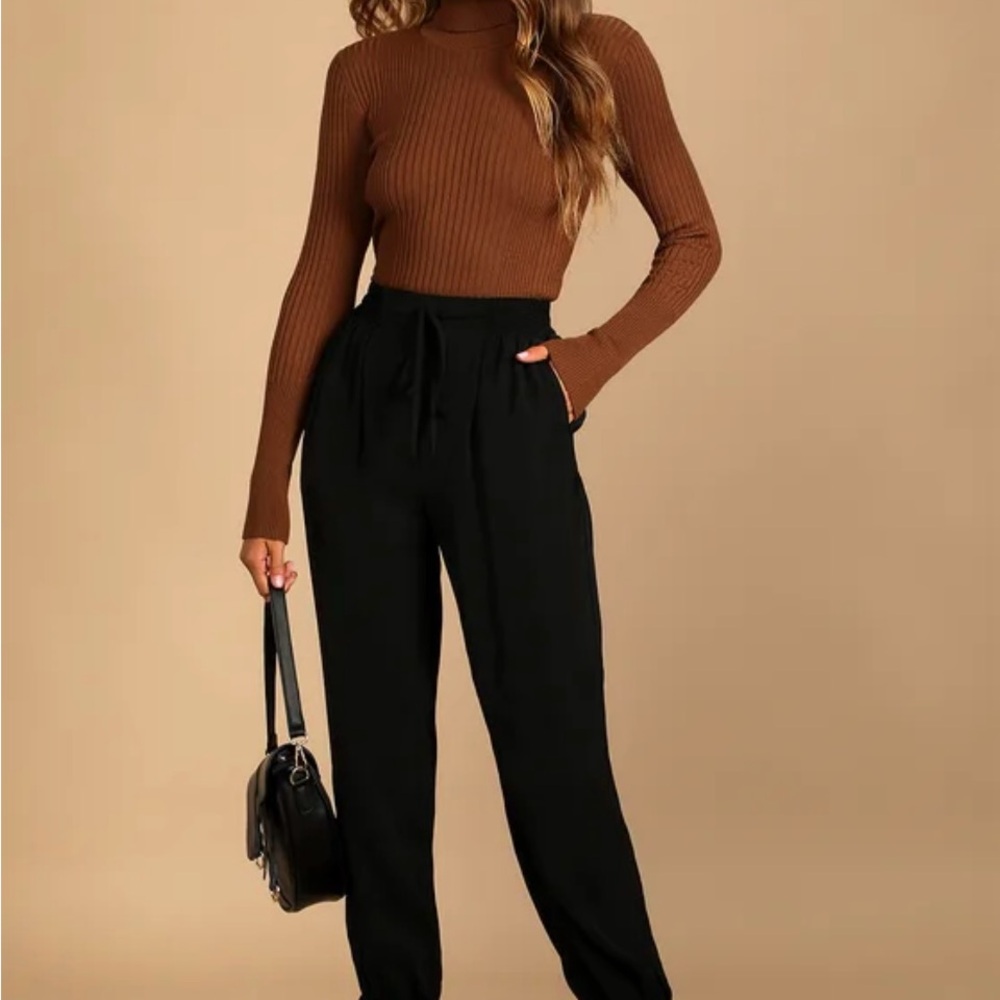 Lulus hit the jackpot high waist drawstring jogger